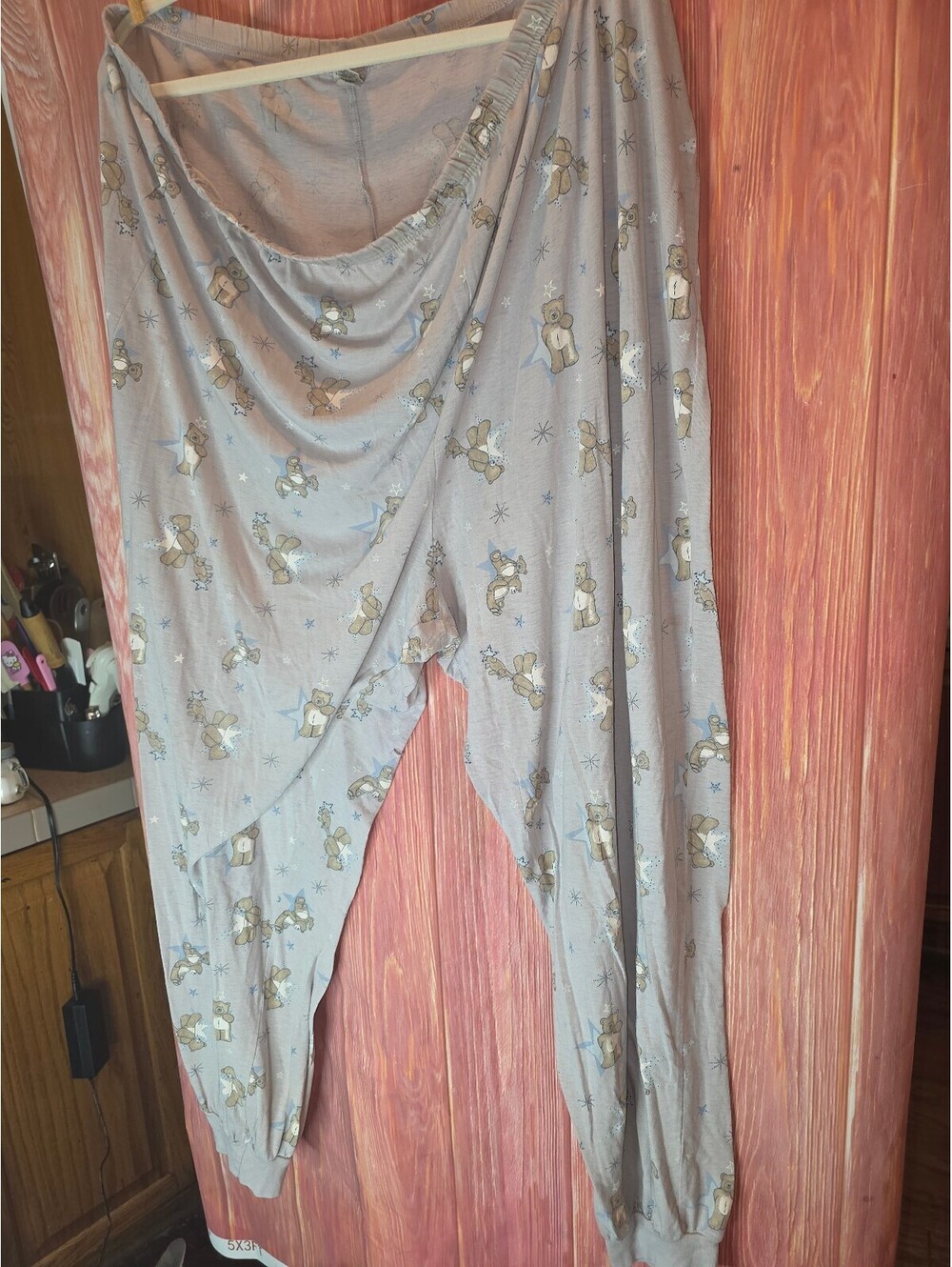 Women's 26/28W Bear Print Harem Pants